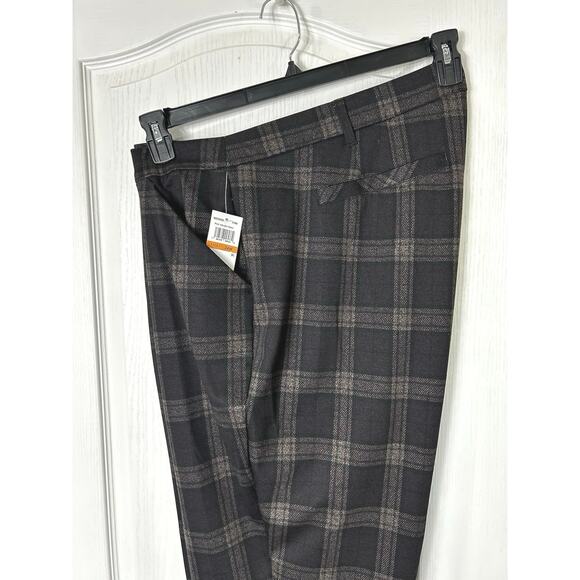 Democracy Ab Solution Pants High Rise Trouser Plaid Womens 24W Office Career - Picture 2 of 11
